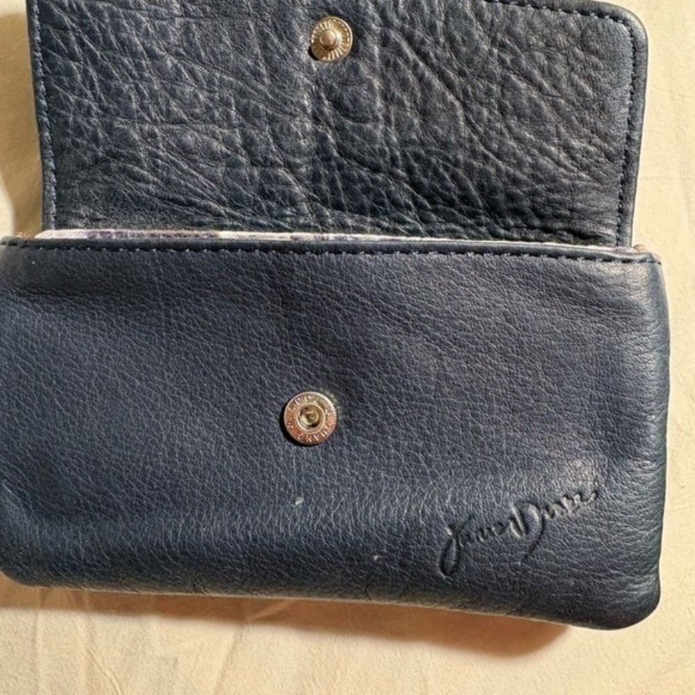 Small Black COIN CARD Leather Wallet Zip Coin Pocket 4x7 - Picture 5 of 6